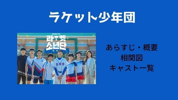 【ラケット少年団】キャスト一覧と相関図・あらすじ・OST