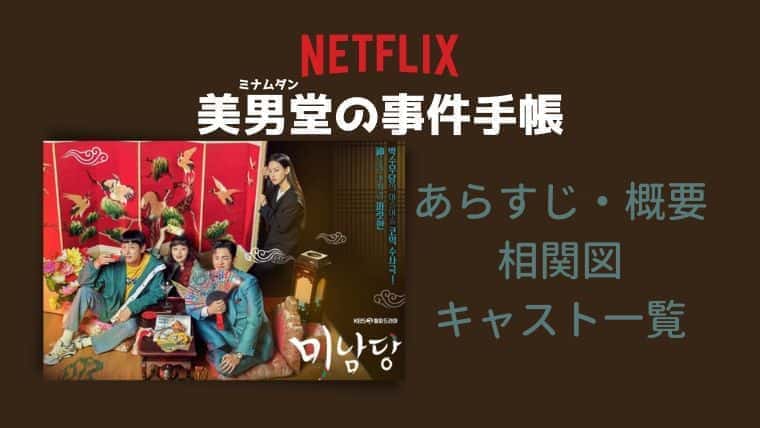 美男堂 ミナムダン の事件手帳 キャスト 相関図 Ost あらすじ こりあんオタク